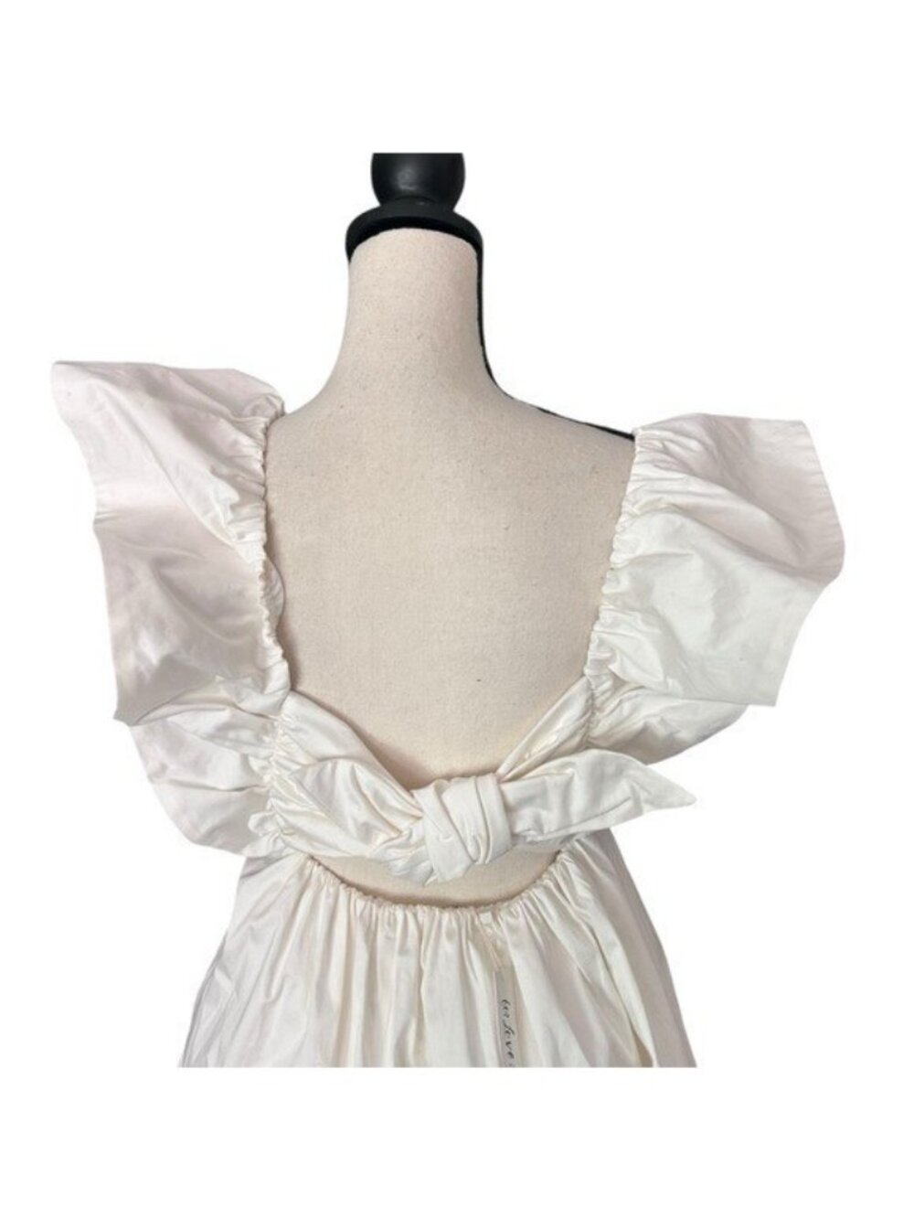 NWT For Love & Lemons Clementine White Taffeta Mini Dress Size S - Picture 14 of 16